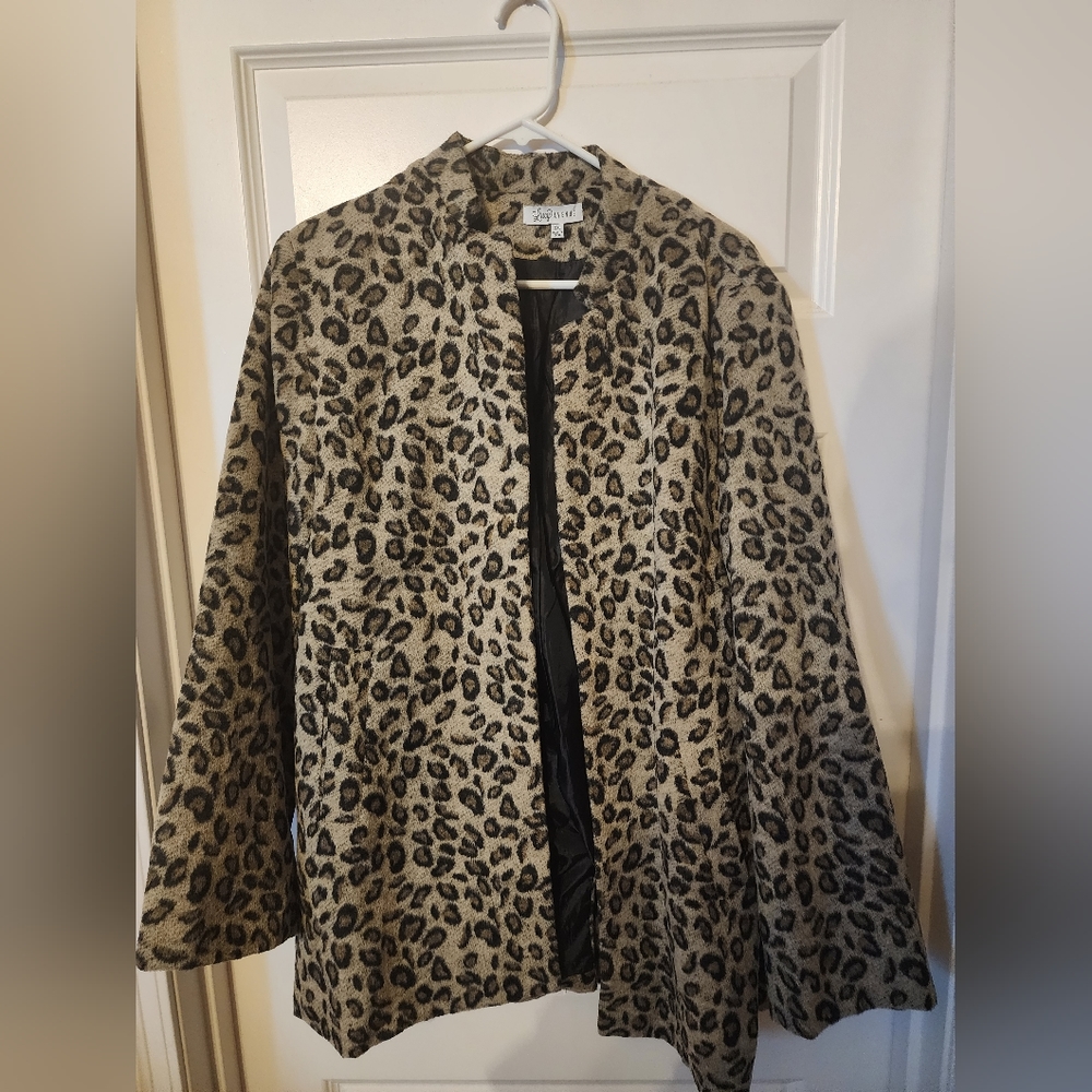 Lucy Avenue Leopard Print Coat